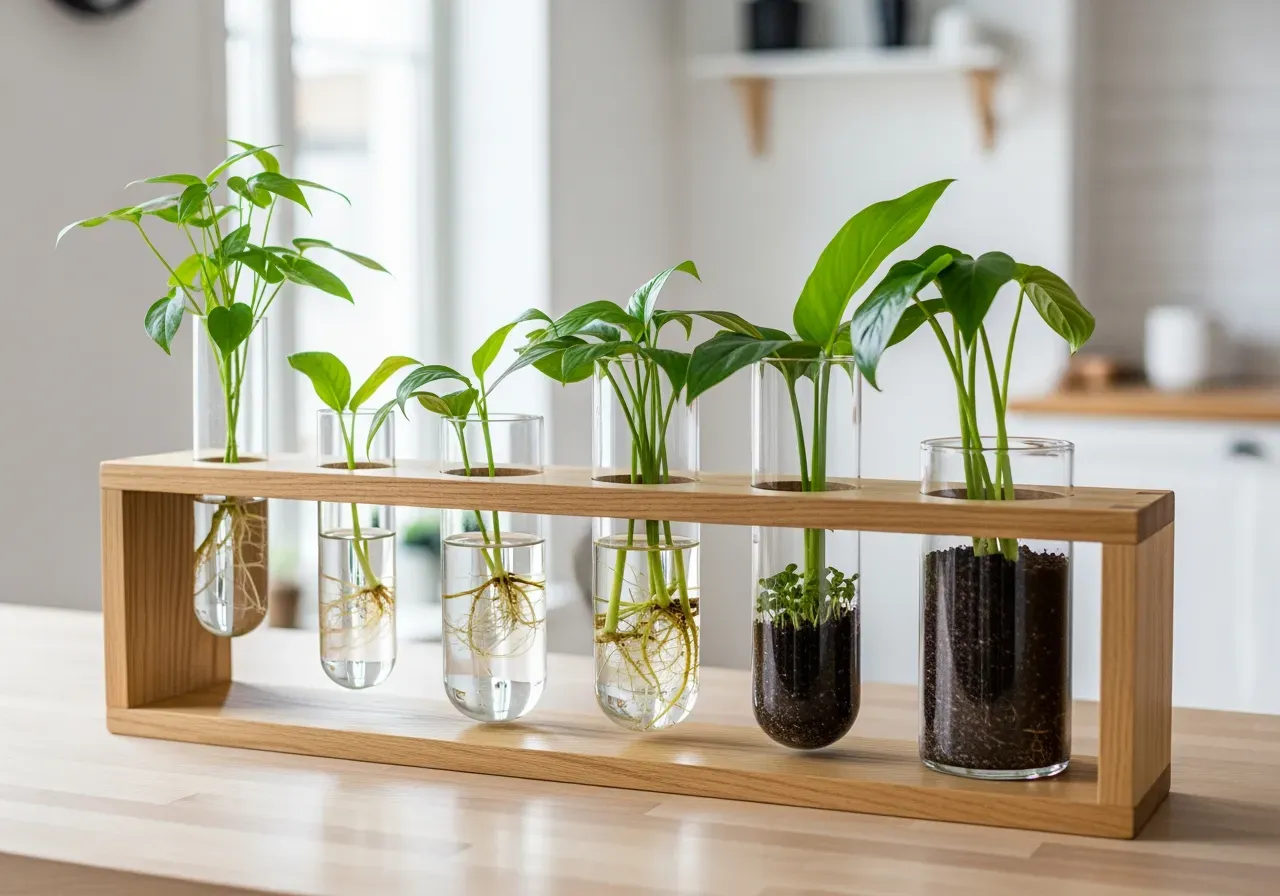 Kvällsmys hemma med ljus och grönt