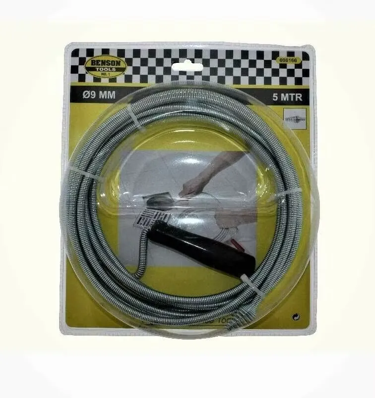 Avloppsrensare 5 meter med handtag