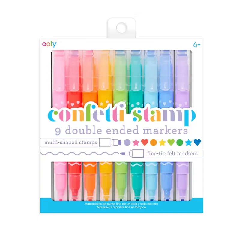 Confetti Stamp Double-Ended Markers