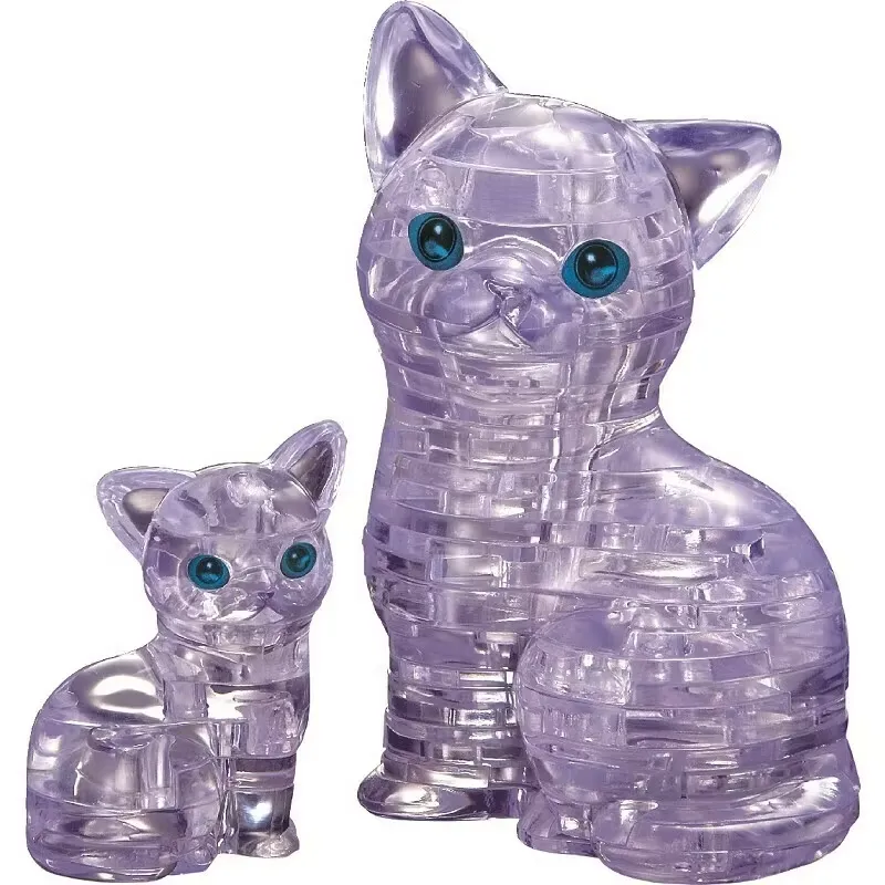 Crystal puzzle clear cat 49pcs