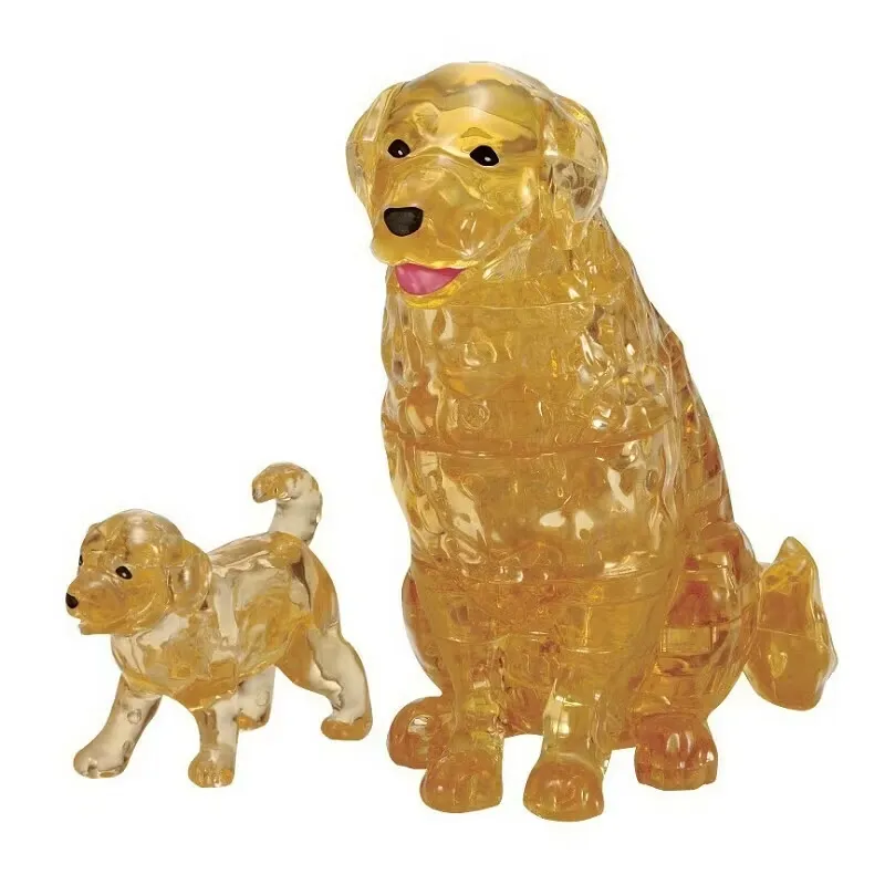 Crystal puzzle golden retriever and puppy 44pcs