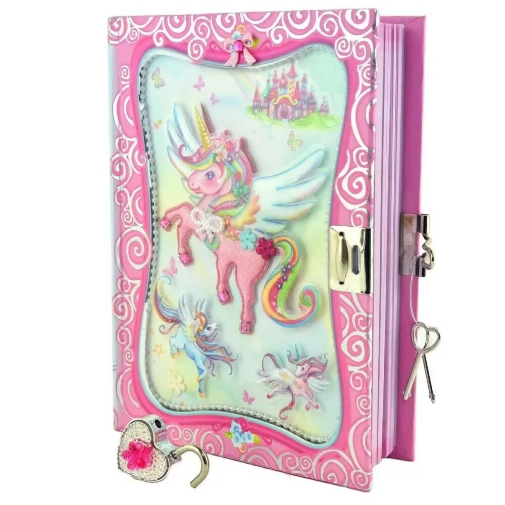 Dagbok Unicorn med Hjärtlås