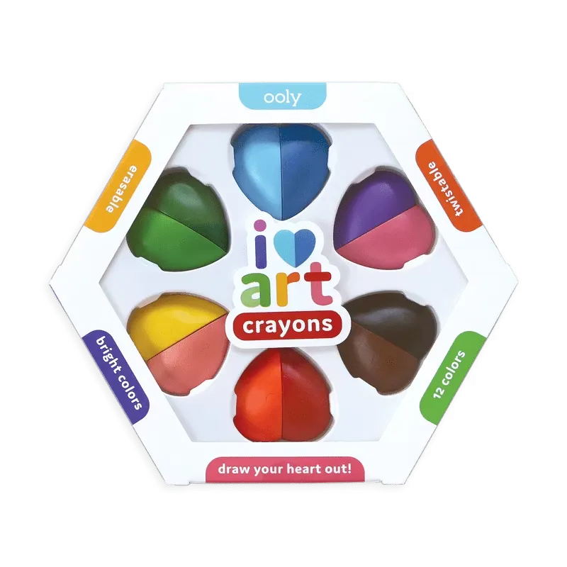 I heart art erasable crayons