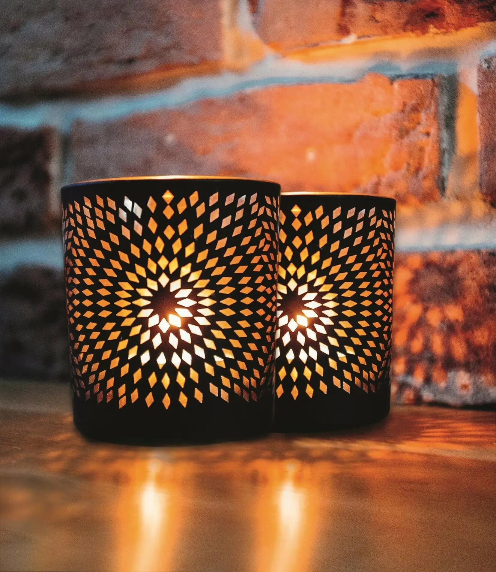 Ljuslykta Rose bronze 2-pack