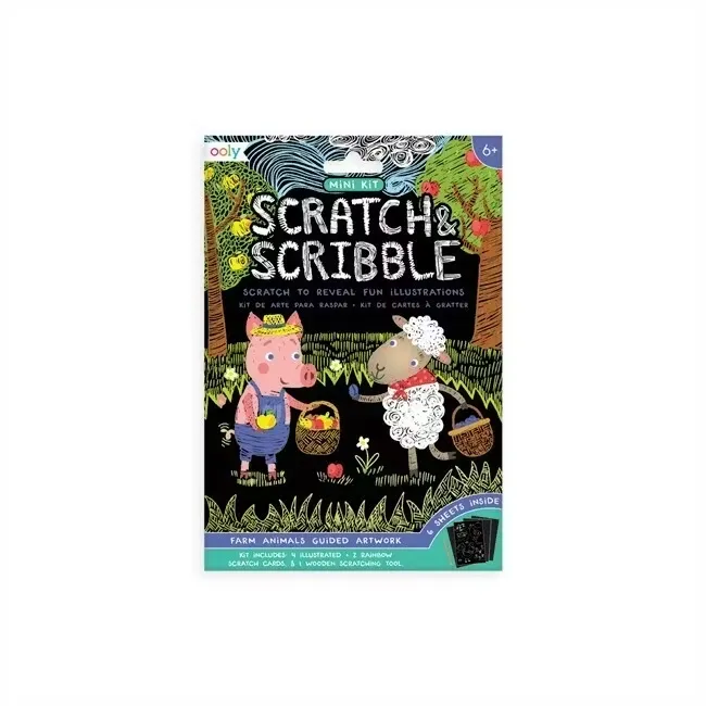 Mini Scratch & Scribble  Farm Animals