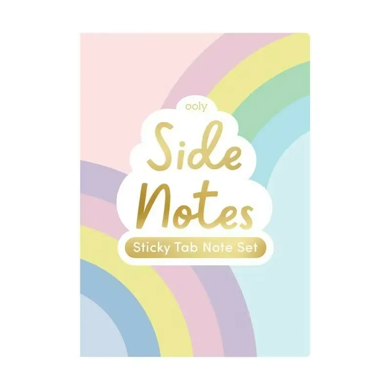 Side notes sticky tab note pad ? pastel rainbows