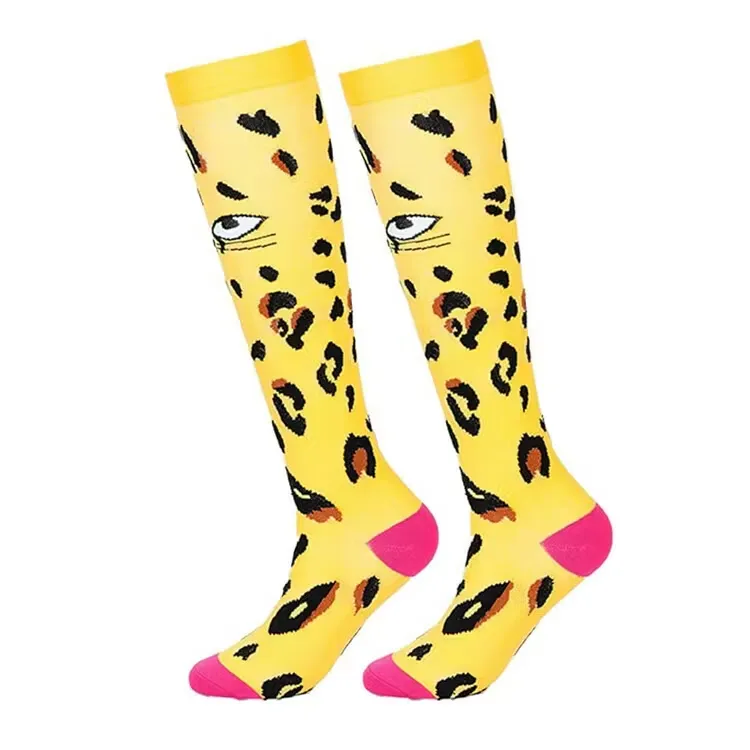 Stödstrumpa Leopard Gul Nr 107