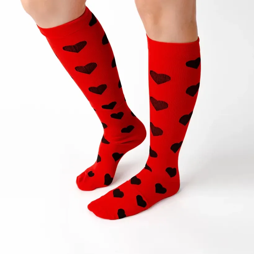 Stödstrumpor Black hearts Nr 91