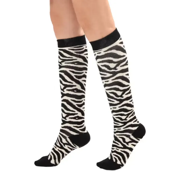 Stödstrumpor Zebra Vit Nr 129