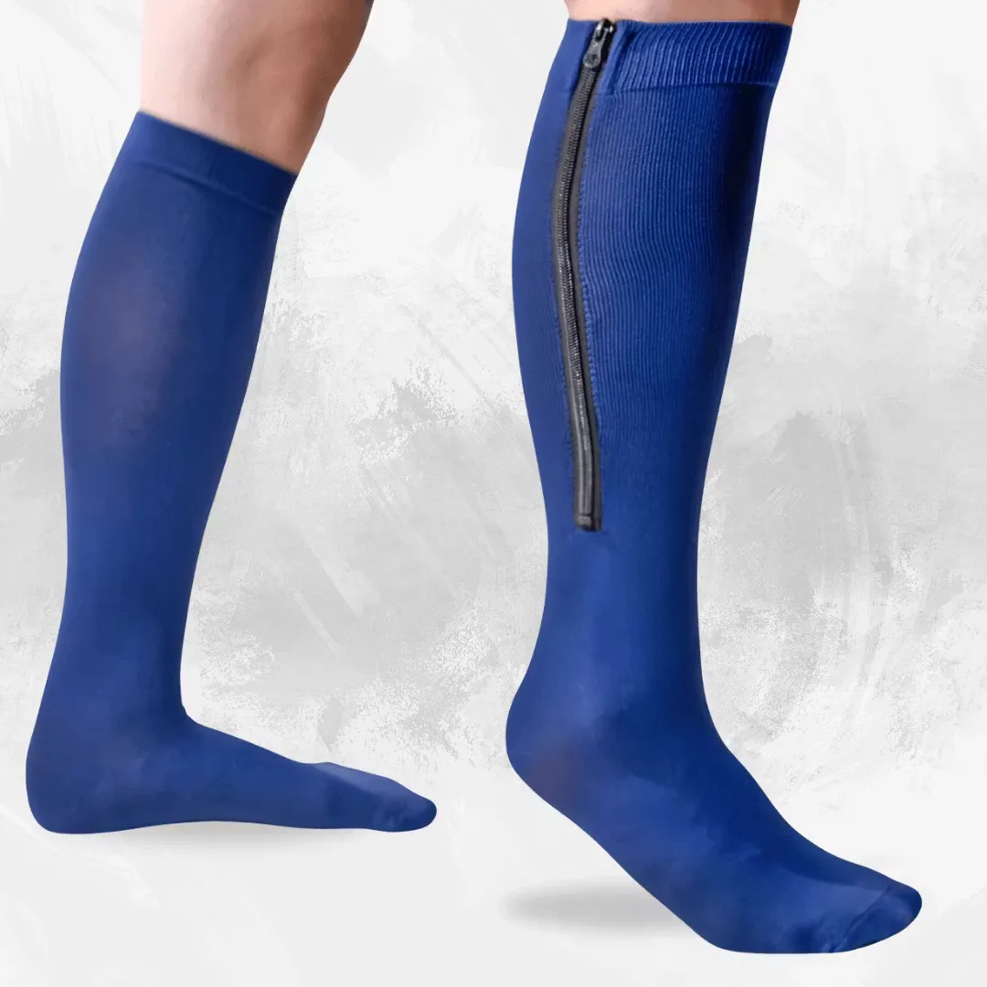 Trofast stödstrumpa med dragkedja Marinblå