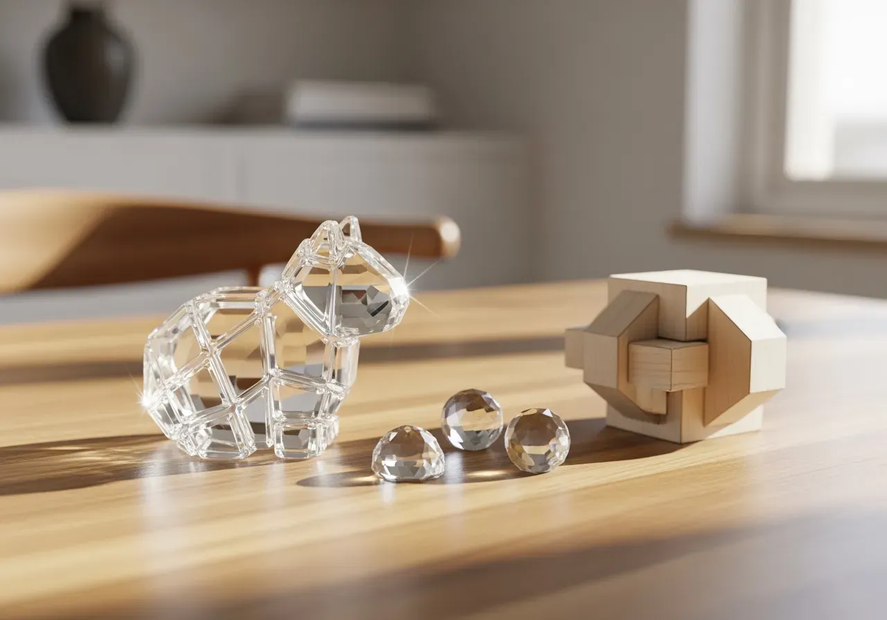 Kristallpussel och 3D-klur för nybörjare