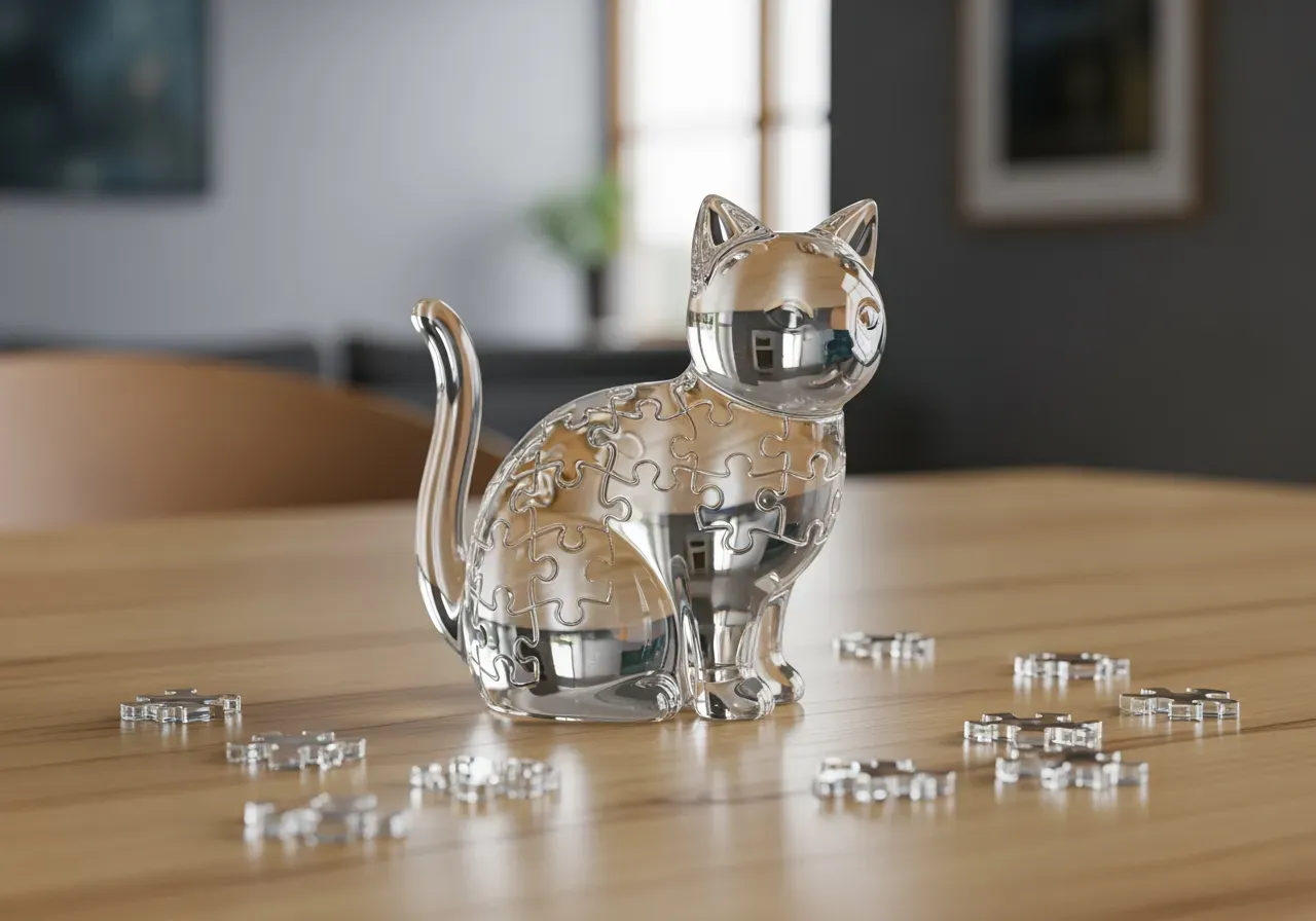 Kristallpussel för nybörjare med djurmotiv