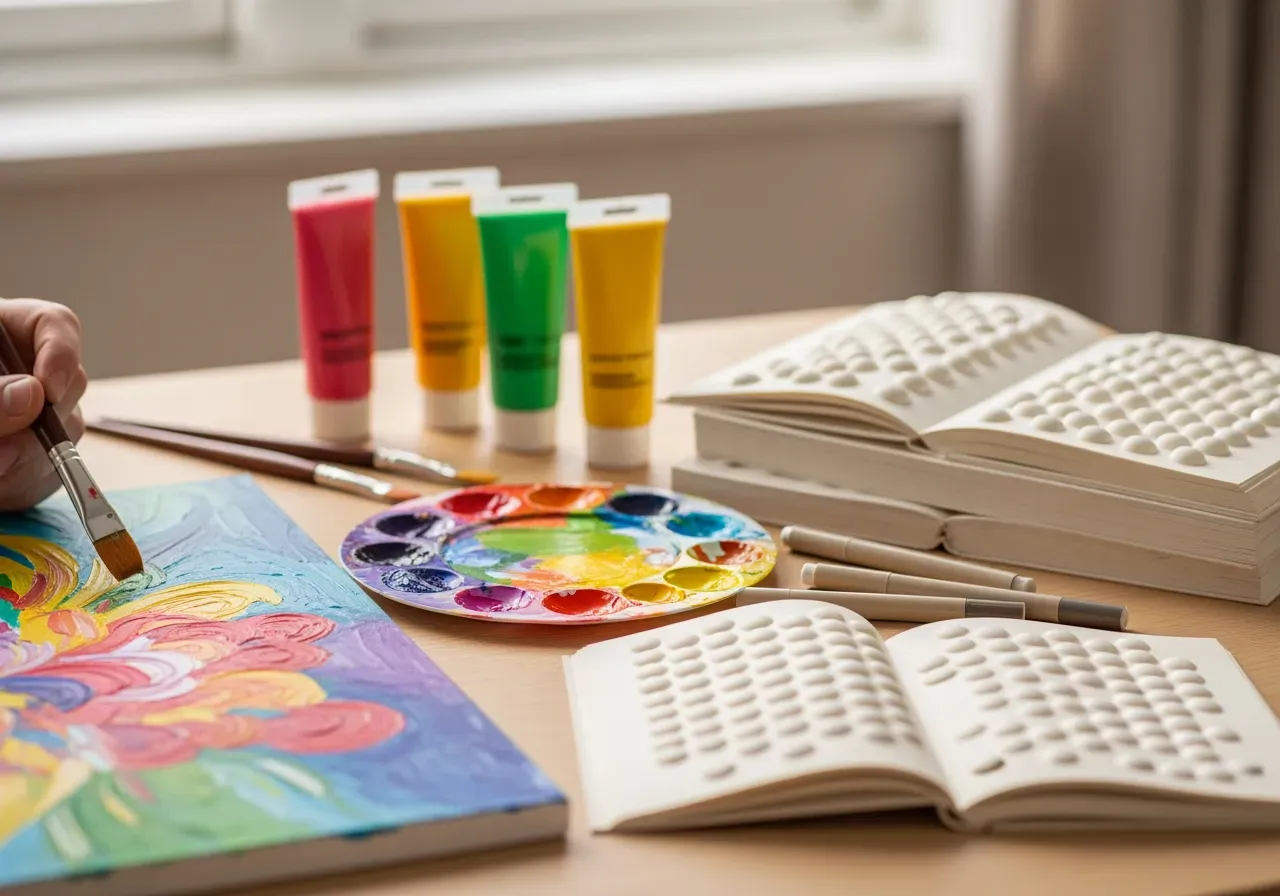 Självuttryck med färg och bubbelböcker