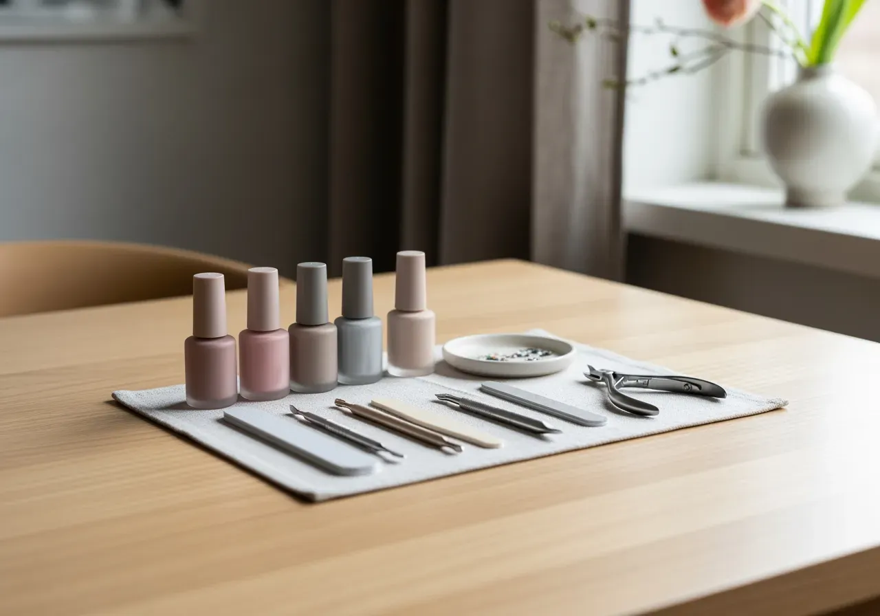 Skönhetslek med naglar och läppbalsam