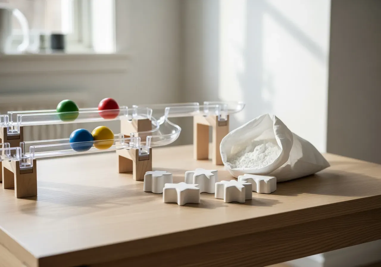 Trygg nybörjarlek med vattenkulbana och gips