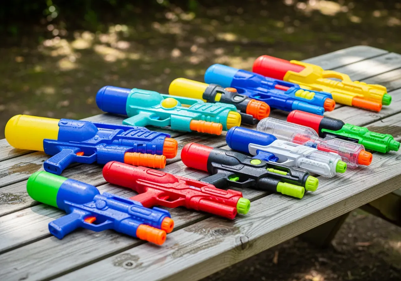 Vattenpistoler för sommarlek