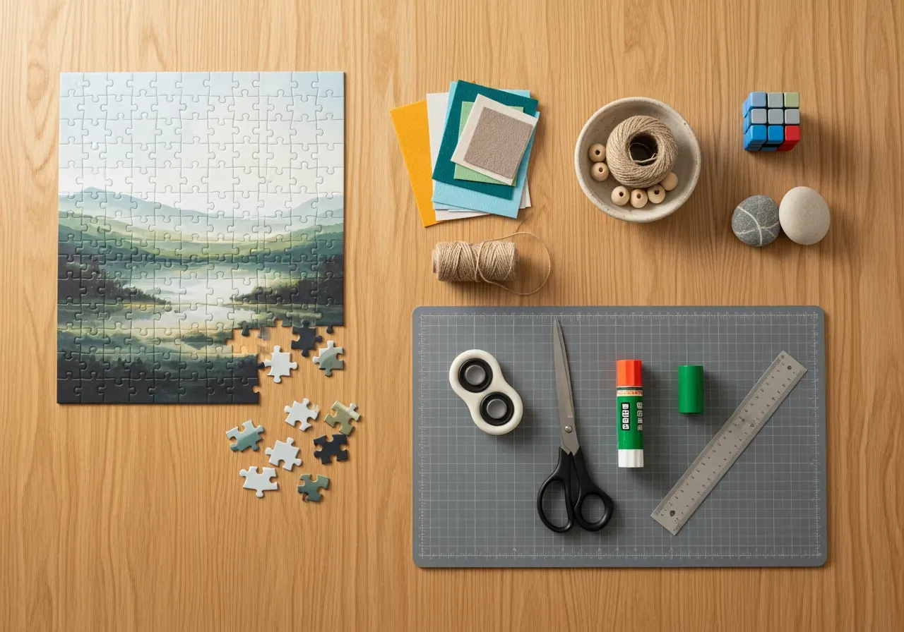 Pussel klurigheter och fidgetlek