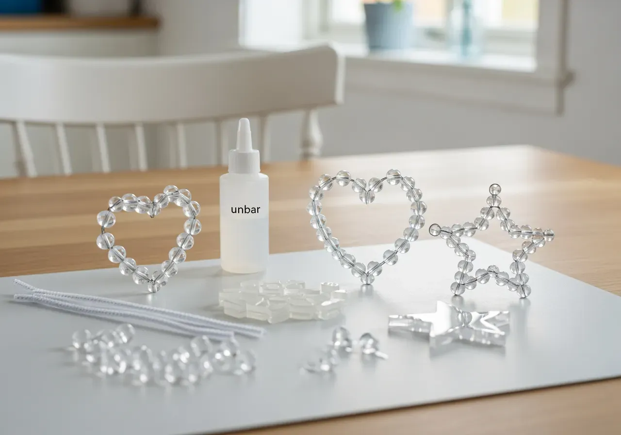 Kristallpyssel hjärta och stjärna för barn