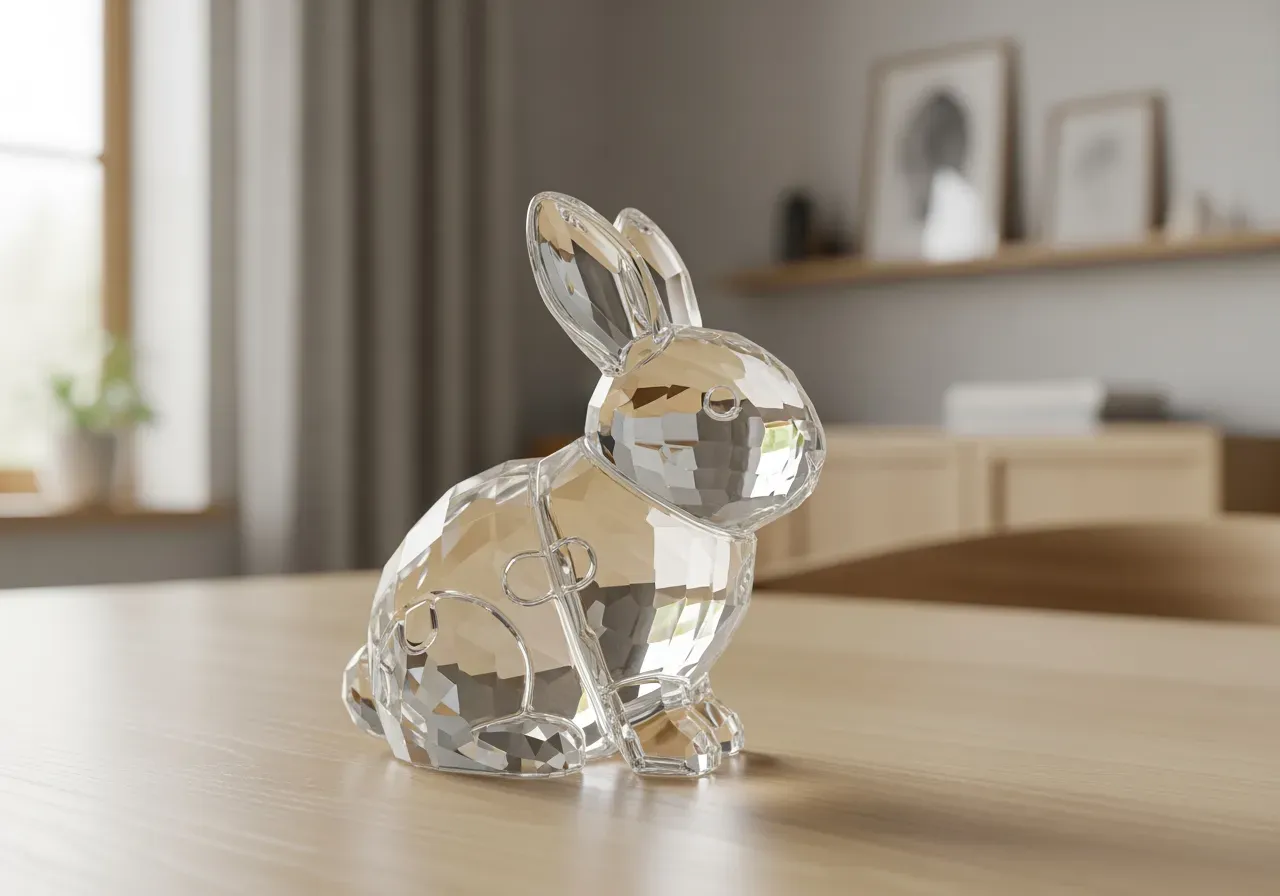 Kristallpussel kanin häst hjärta