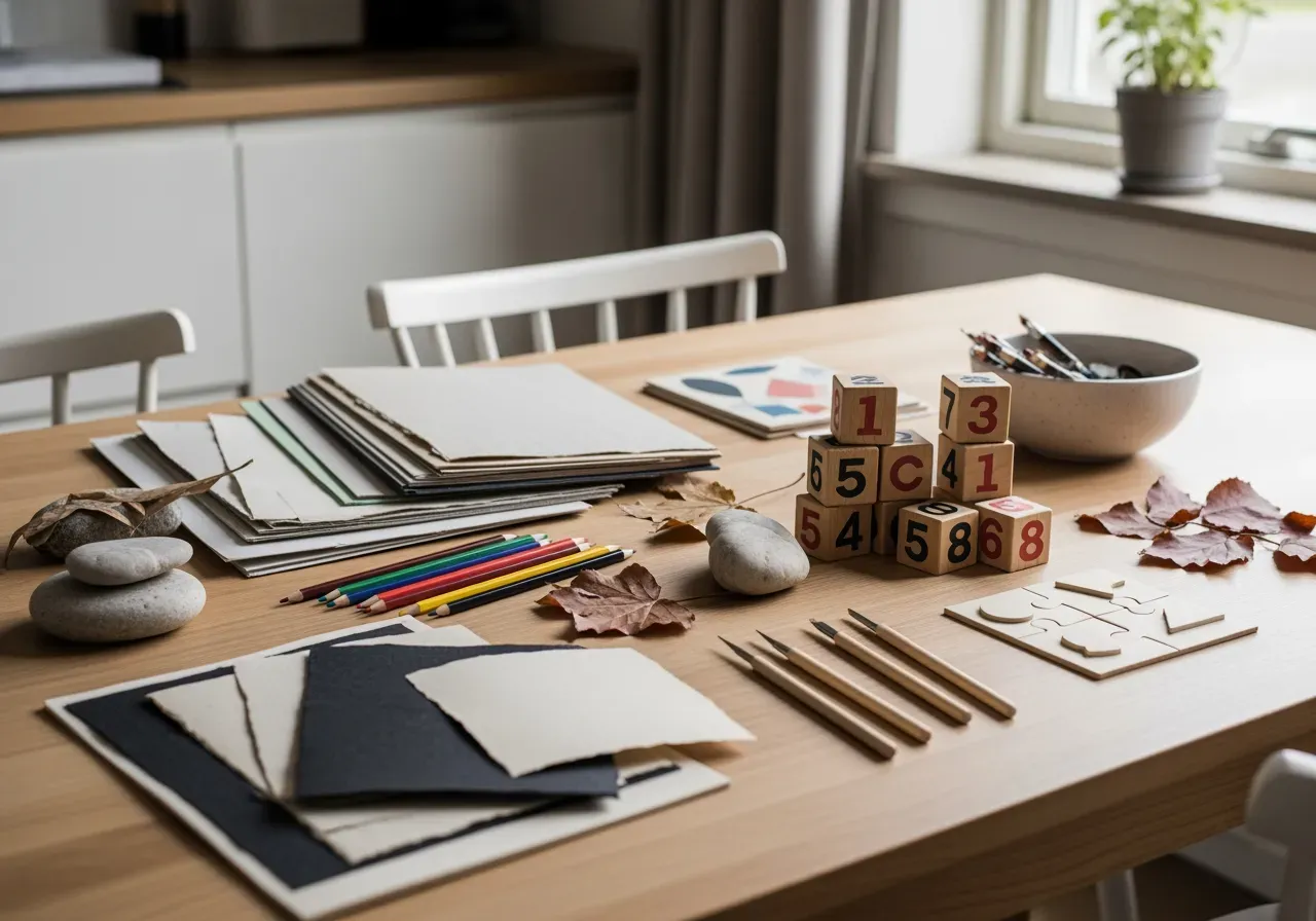 Skaparmaterial och lärande leksaker för barn