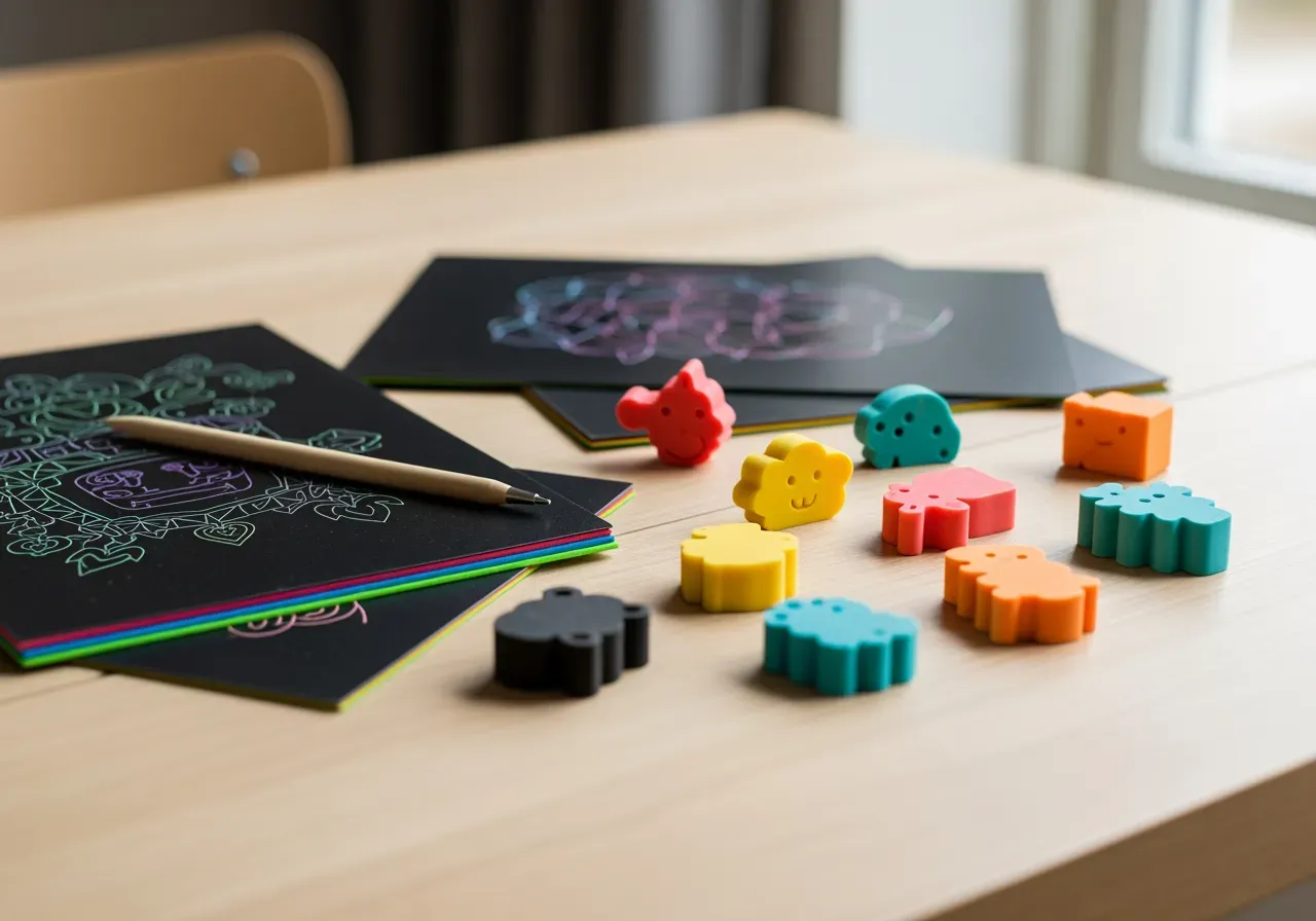 Skrapkonst och lekfulla suddgummin