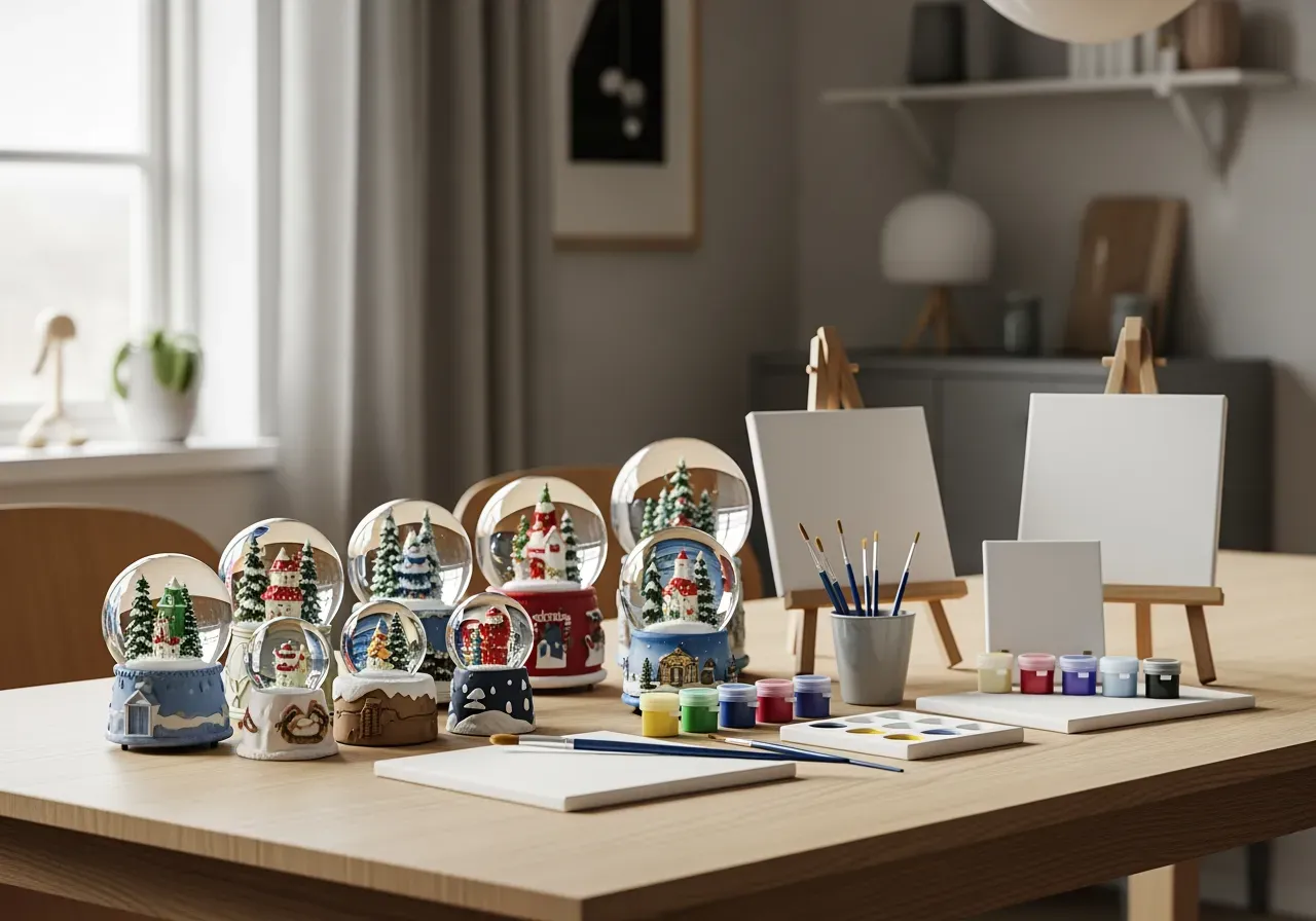 Snöglober och målarset för barn