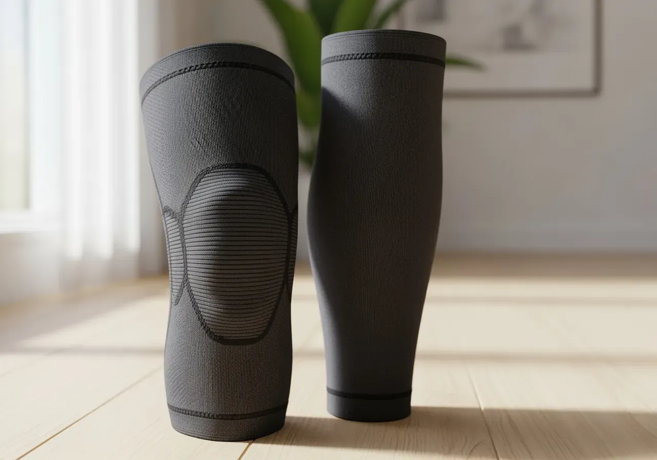 Kompressionsskydd för knä och vad