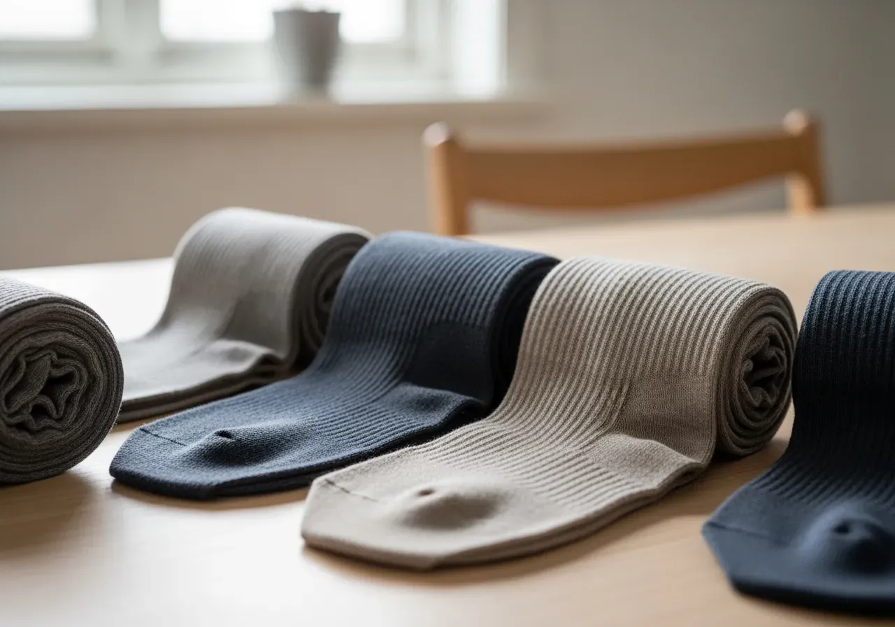 Stödstrumpor och vadskydd för arbete