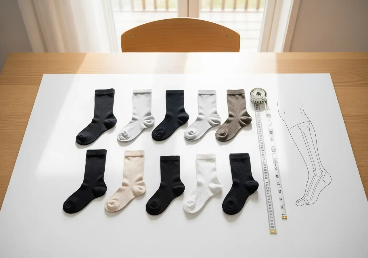 Korta och halvlånga stödstrumpor guide