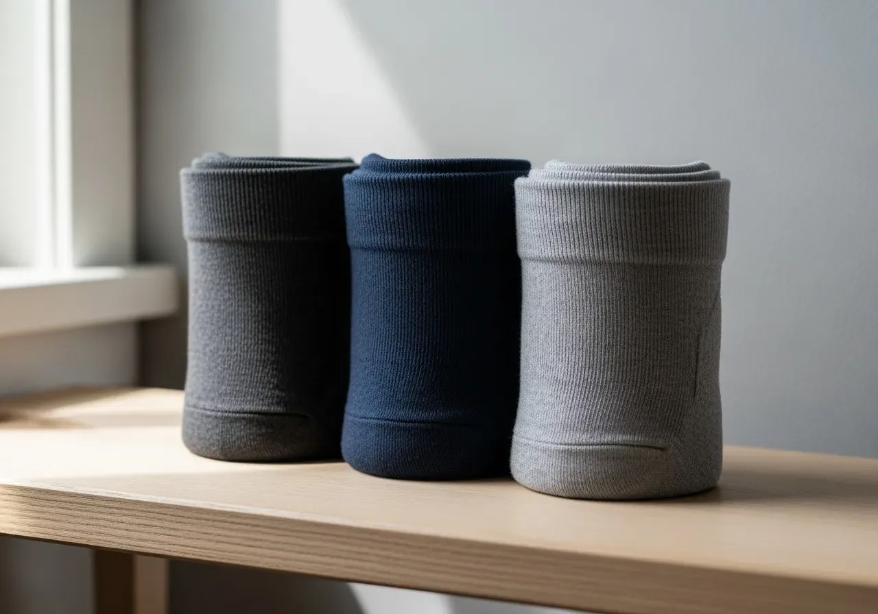 Mönstrade stödstrumpor med ränder och prickar