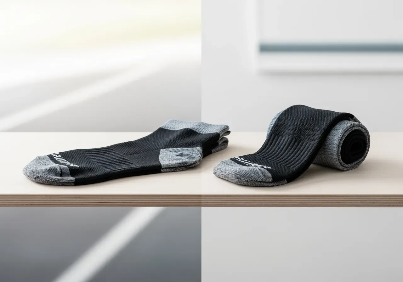 Stödstrumpor för löpning och vård