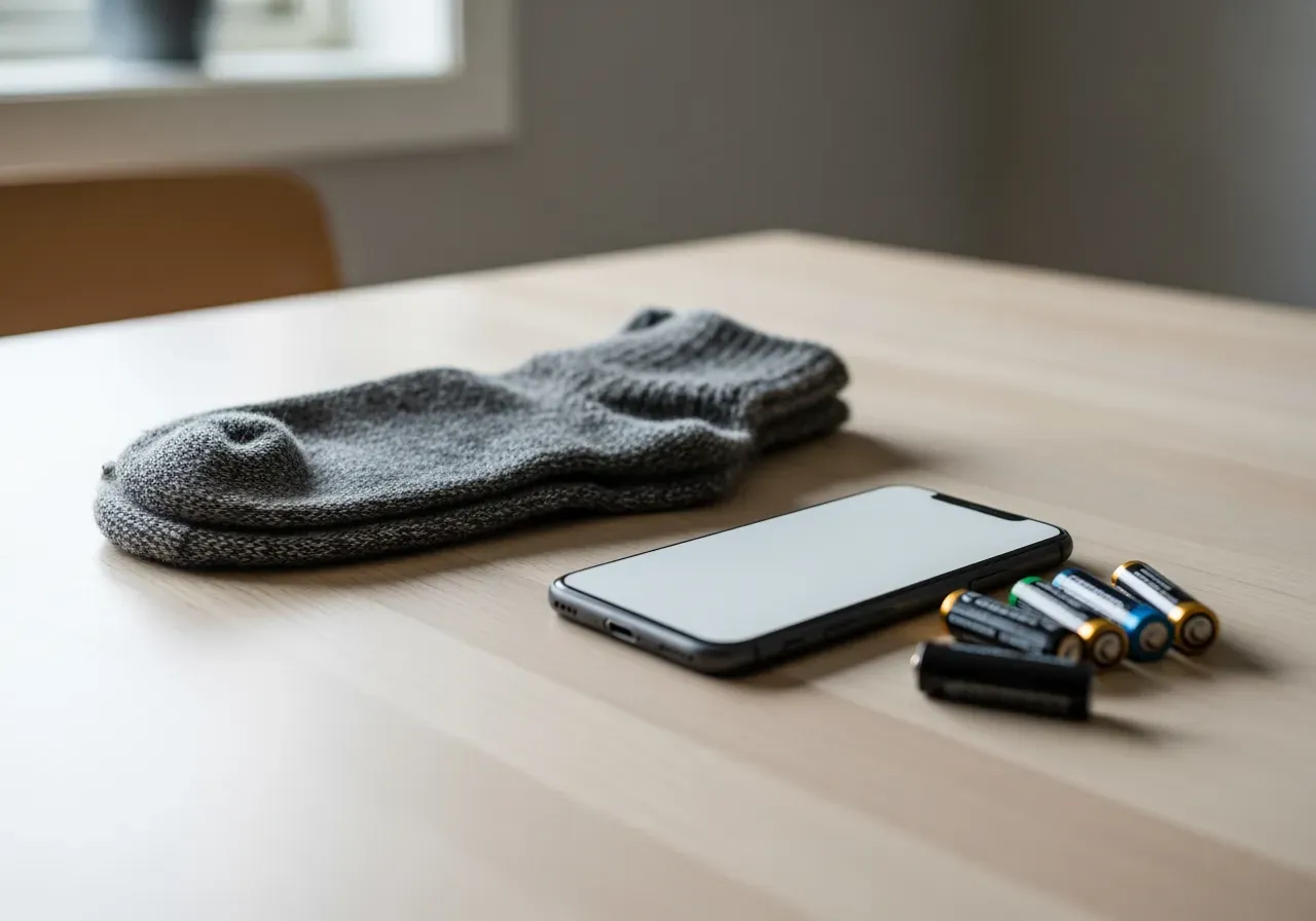 Värmestrumpor med app och batterier